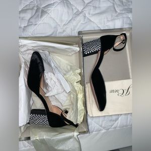 JCREW Maisie studded heels in velvet black